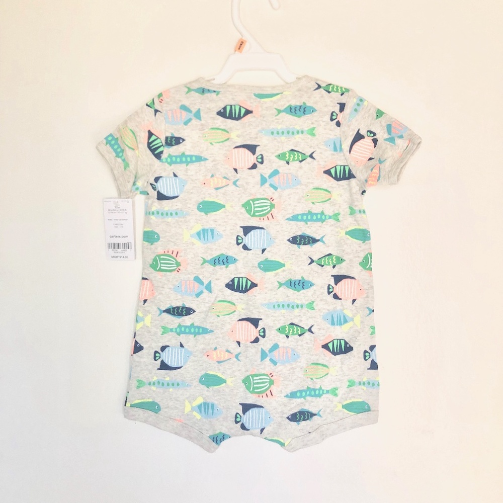 NWT Carter's Button Up Onesie 12 Months
